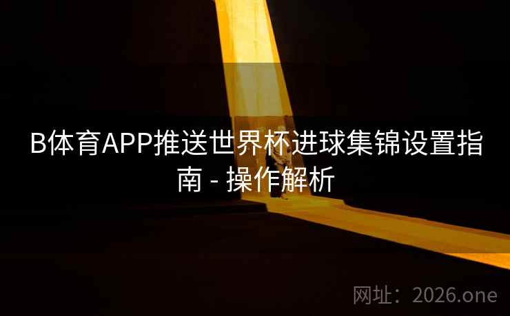 B体育APP推送世界杯进球集锦设置指南 - 操作解析