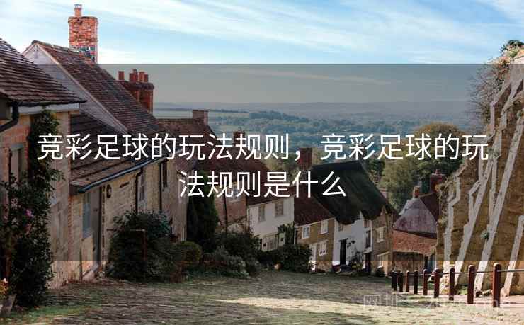 竞彩足球的玩法规则，竞彩足球的玩法规则是什么