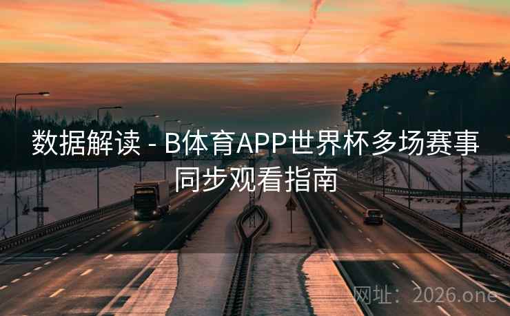 数据解读 - B体育APP世界杯多场赛事同步观看指南